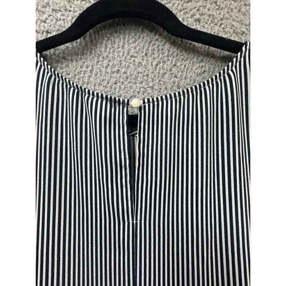 Time And True Blouse Womens 2XL Black White 3/4 Sleeve Round Neck Graphic - Picture 12 of 13